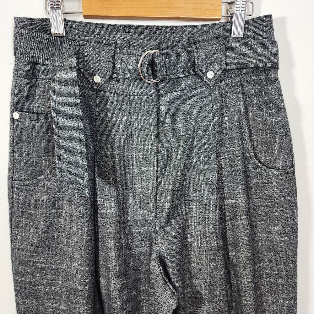 Pants-Trousers, high waist, baggy,  tailored trousers, gray